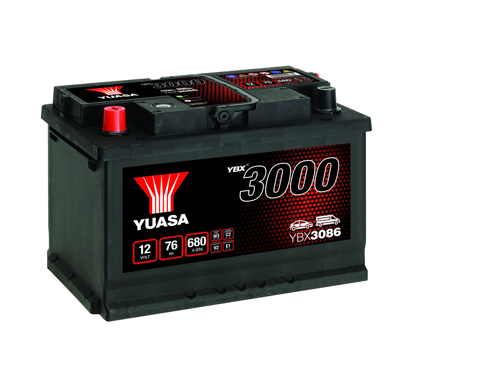 YUASA Autobatterie, Starterbatterie 12V 76Ah 680A L