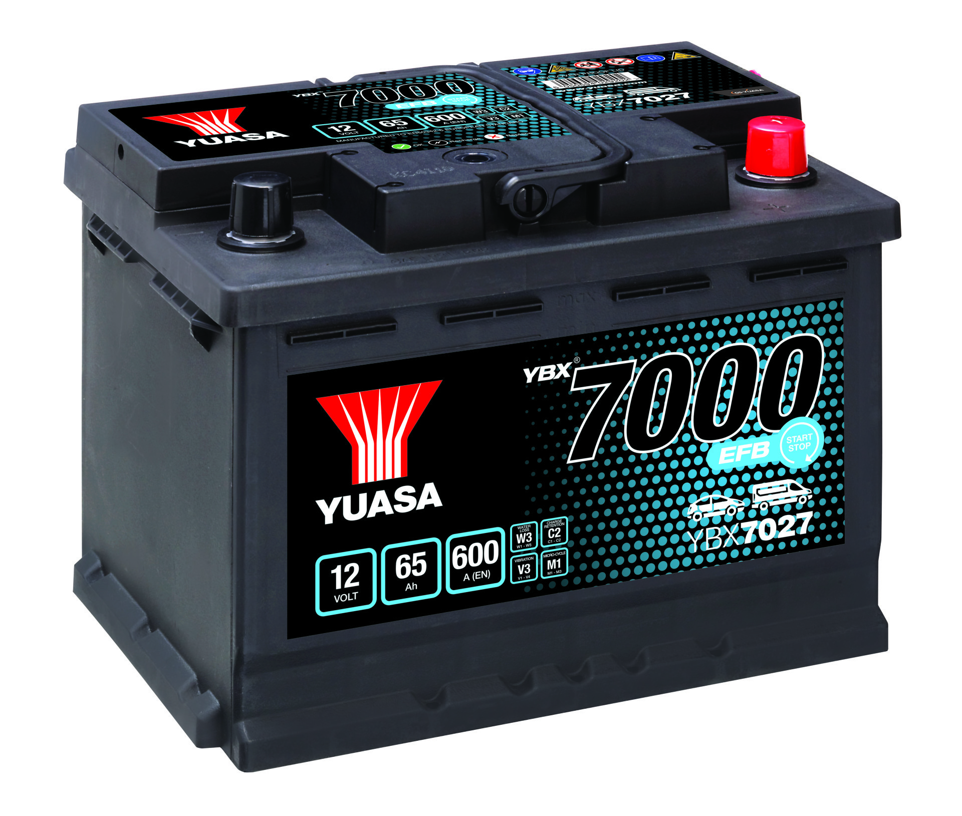 YUASA Autobatterie, Starterbatterie 12V 65Ah 600A L