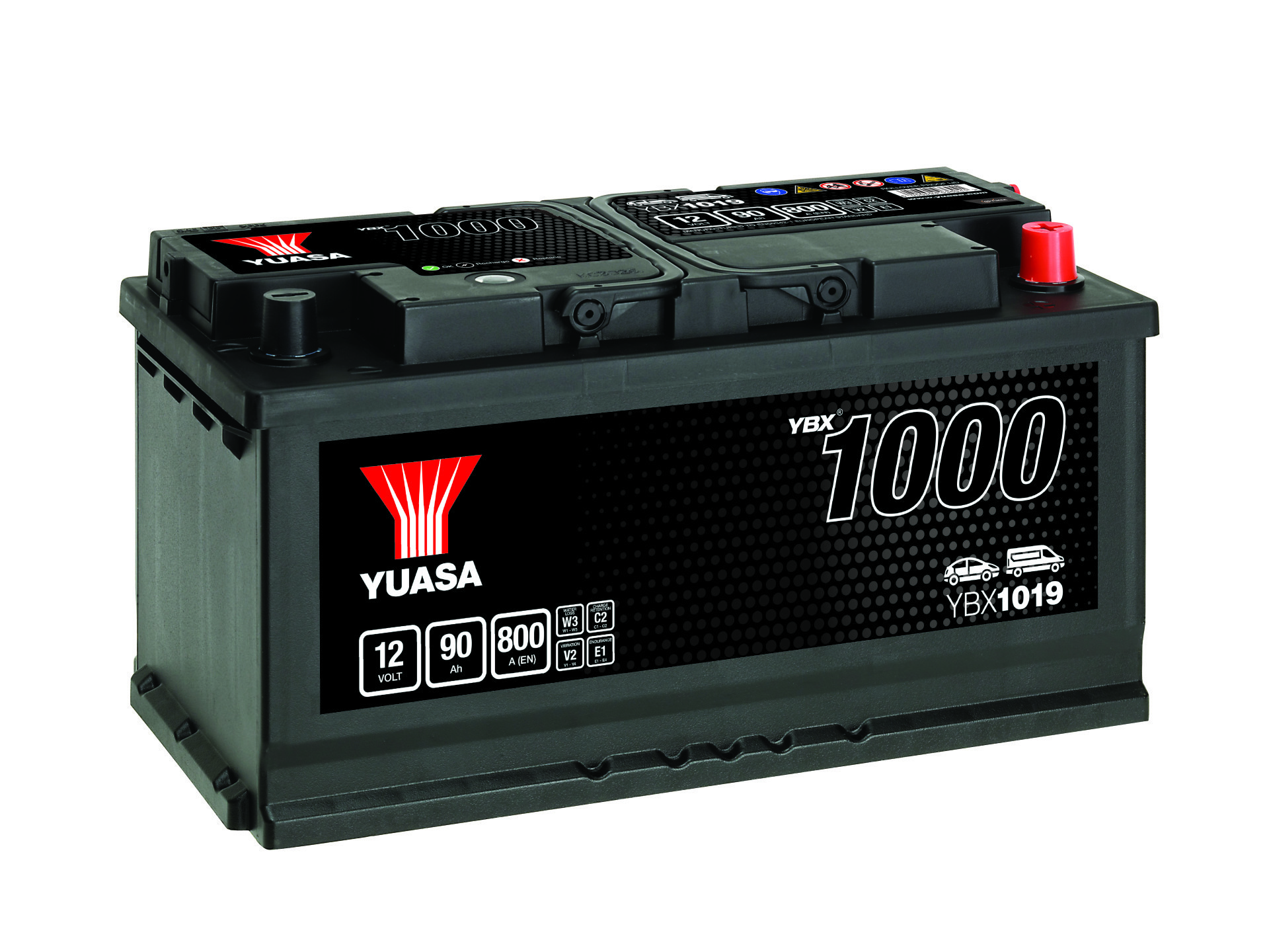 YUASA Autobatterie, Starterbatterie 12V 90Ah 800A 5.12L für MERCEDES-BENZ SL AUDI 100 C3 C4 CITROEN CX I PEUGEOT J5 FIAT Ducato A8 BMW 3 VW Sharan