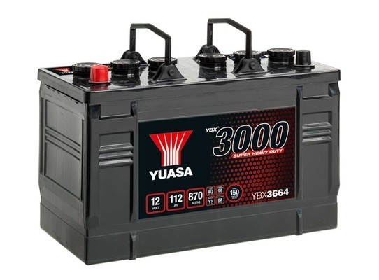 Yuasa Starterbatterie "YBX3000 - SHD - 12V 112Ah 870A", Art.-Nr. YBX3664