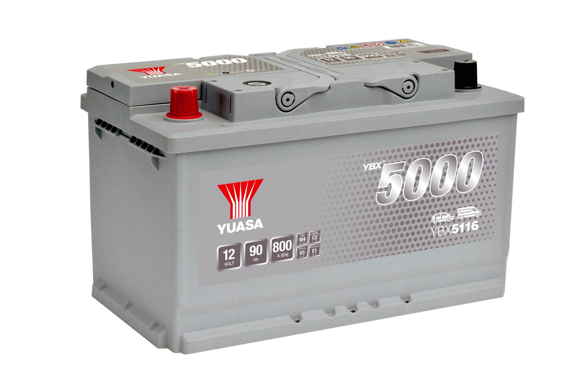 YUASA Autobatterie, Starterbatterie 12V 90Ah 800A 5.12L