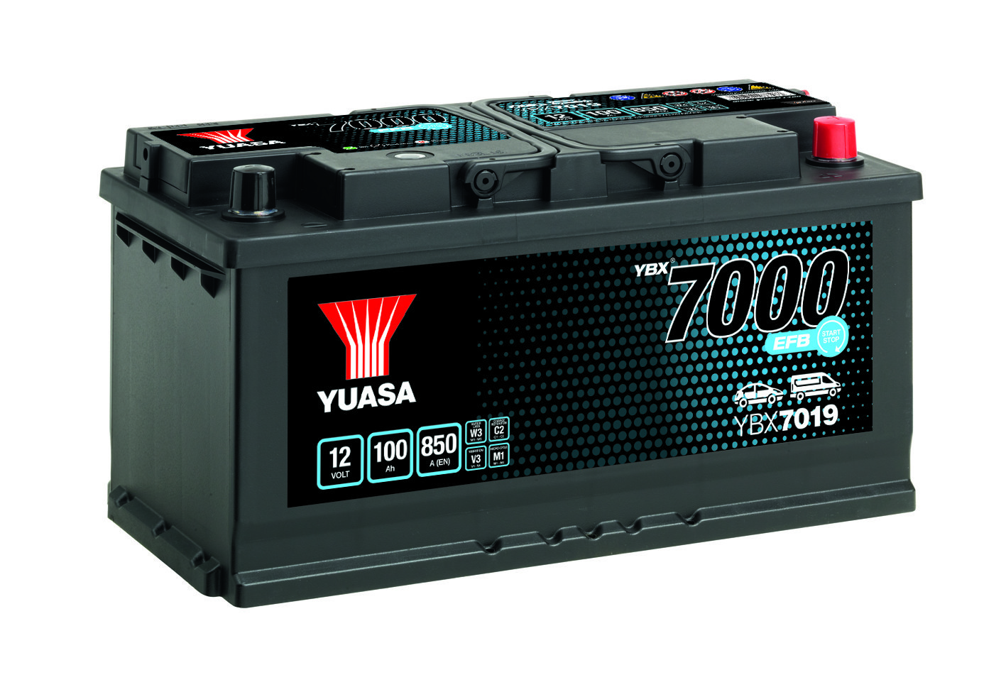 YUASA Autobatterie, Starterbatterie 12V 100Ah 850A L