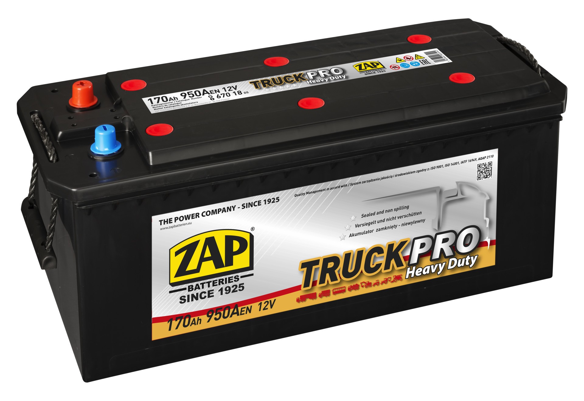 ZAP Starterbatterie 12V 170Ah 950A L