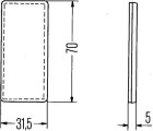 HELLA Rckstrahler universal gelb, Art.-Nr. 8RA004412-001