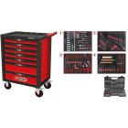 KSTOOLS RACINGline SCHWARZ/ROT Werkstattwagen mit 7 Schubladen und 5, Art.-Nr. 826.7515