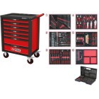 KSTOOLS RACINGline SCHWARZ/ROT Werkstattwagen mit 7 Schubladen und 5, Art.-Nr. 826.7598