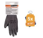 MANNESMANN Arbeitshandschuhe Gr. 7, 5x im Set, Art.-Nr. M40370-5-SET