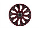 PETEX Radkappen "Satz  14 Zoll Voltec Pro Black schwarz/rot", Art.-Nr. RB548514