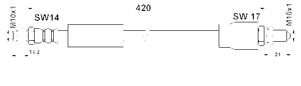 ATE Bremsschlauch Hinten (24.5305-0420.3) für FORD Escort VI Classic