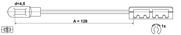 ATE Handbremsseil mit Zubehör Hinten (24.3727-0754.2) für Vectra (B) B OPEL |