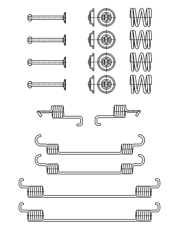 ATE Zubehörsatz Bremsbacken Hinten (03.0137-9319.2) für für Suzuki Sx4 / Classic