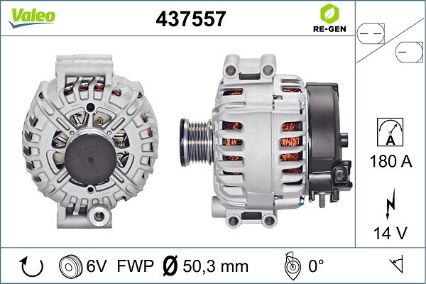 VALEO Lichtmaschine 14V 180A für ALPINA D3 BMW 5 6 3 7 1