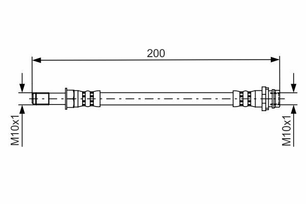 BOSCH Bremsschlauch Hinten (1 987 481 443) für FORD Galaxy S-Max Mondeo IV MK II