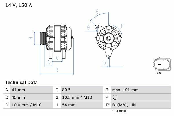 Bosch | Lichtmaschine 150 A (0 986 083 620) für FORD S-MAX MONDEO MK4 GALAXY