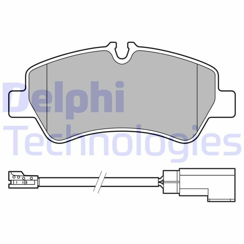 DELPHI Bremsbeläge mit Zubehör Hinten Rechts Links für FORD Tourneo Custom V362 Transit V363