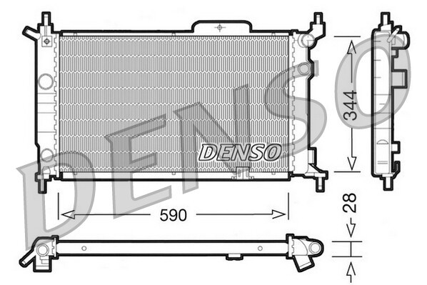 DENSO Motorkühler für OPEL Astra F Mk III (F) Classic