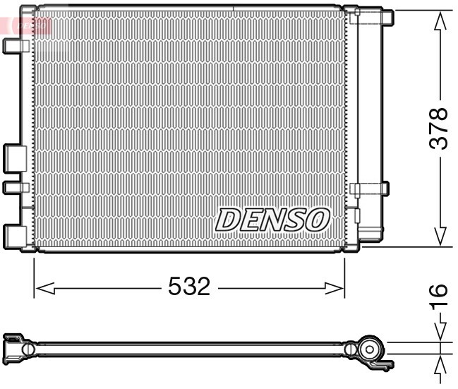 DENSO Klimakondensator (DCN41006) für HYUNDAI I20 | Klimakühler,