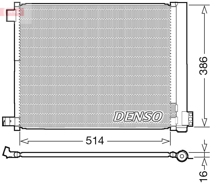 DENSO Klimakondensator 474x399.7x16 für NISSAN Micra IV