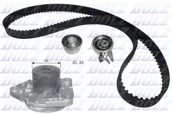 DOLZ Wasserpumpe + Zahnriemensatz für ALFA ROMEO 159 SUZUKI Sx4 / Classic FIAT