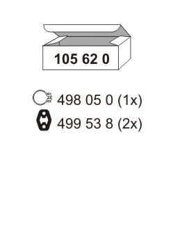ERNST Montagesatz Schalldämpfer (105620) für FORD Galaxy VW Sharan SEAT Alhambra