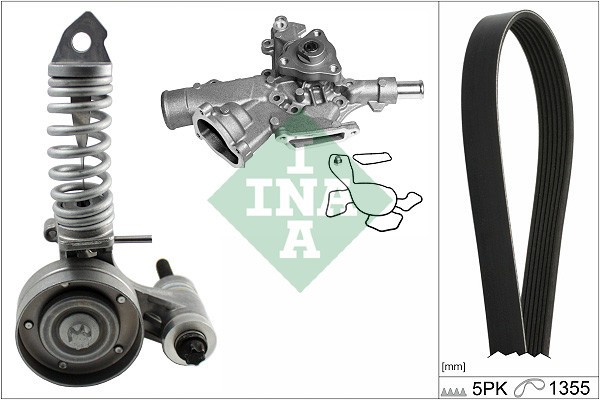 INA Wasserpumpe + Keilrippenriemensatz mit Wasserpumpe für OPEL Corsa B Astra G Agila (A) Mk I C SUZUKI Wagon R
