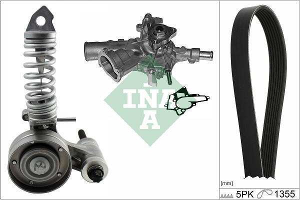 INA Wasserpumpe + Keilrippenriemensatz mit Wasserpumpe für OPEL Agila (A) Mk I Corsa C Astra V (H) D Tigra Combo Meriva A G H Classic