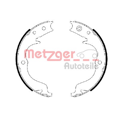 METZGER Handbremsbacken Hinten Rechts Links für MITSUBISHI Outlander II Grandis CITROEN C-Crosser PEUGEOT 4007