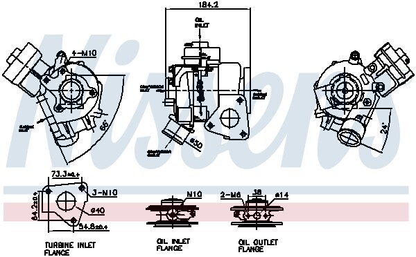 NISSENS Turbolader für Asx Van MITSUBISHI ASX Lancer VIII PEUGEOT 4008 CITROEN C4 Aircross