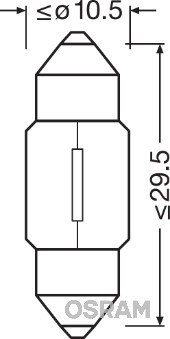 OSRAM Glühlampe, Türleuchte Türsicherungsleuchte Leseleuchte Kofferraumleuchte Handschuhfachleuchte Innenraumleuchte 2x für SAAB 9-5