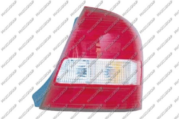 PRASCO Rückleuchte ohne Lampenträger Weiß/rot Links für MAZDA 323 S VI