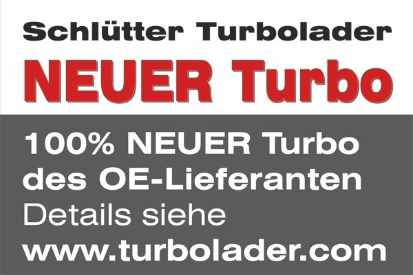 SCHLÜTTER TURBOLADER Turbolader ohne Anbaumaterial für HYUNDAI H-1