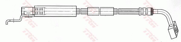 TRW Bremsschlauch Links (PHD401) für JEEP Wrangler II Grand Cherokee I