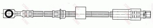 TRW Bremsschlauch Vorne Rechts Links für OPEL Astra H Zafira Mk II (B) B IV (G) V (H) / Family Astravan