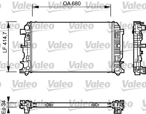 VALEO Motorkühler für MERCEDES-BENZ Sprinter 3,5-T 5-T VW Crafter 30-35 30-50 3-T 4,6-T 4-T