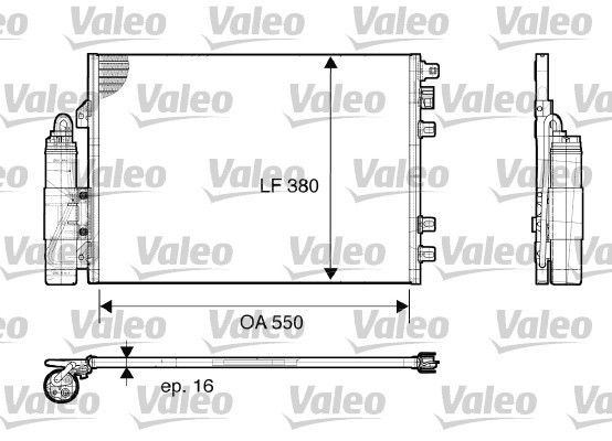 VALEO Klimakondensator (817661) für RENAULT Kangoo / Grand | Klimakühler,