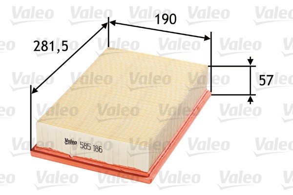 VALEO Luftfilter (585186) für FORD Focus C-Max II VOLVO V50 C30 S40