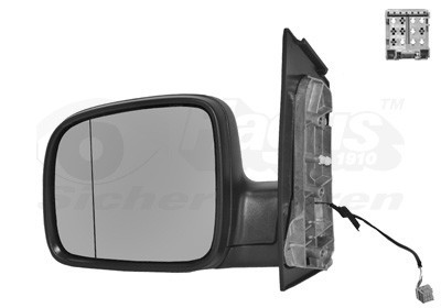 VAN WEZEL Außenspiegel Schwarz Links (5896807) für VW Transporter T5 Multivan