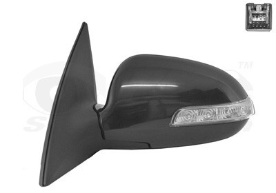 VAN WEZEL Außenspiegel Schwarz Links (8207817) für Hyundai I30