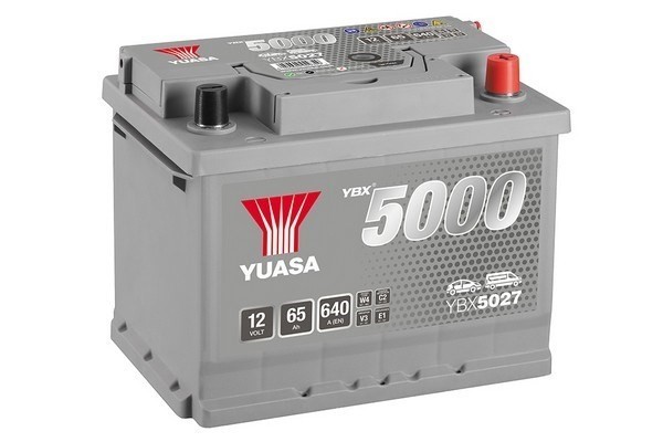 Starterbatterie 'YBX5000 Silver High Performance SMF Batteries' | Yuasa, Anschlusstechnik: T1, Batterie-Kapazität: 65 Ah Breite: 175 mm