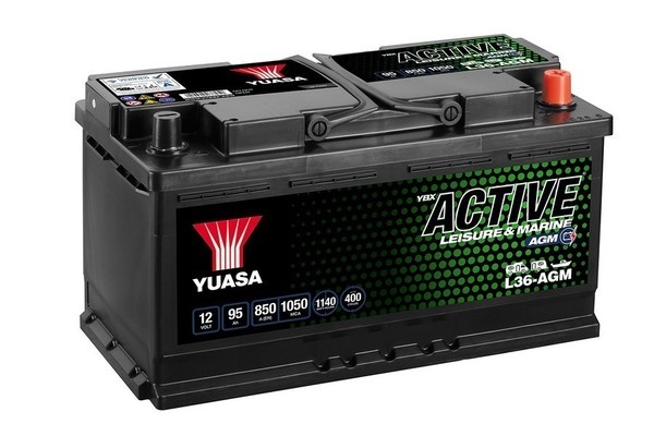 YUASA Starterbatterie 12V 95Ah 850A 5.13L