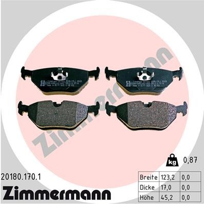 ZIMMERMANN Bremsbeläge Hinten (20180.170.1) für BMW 3 Z3 |