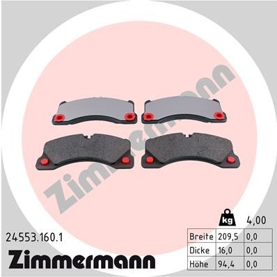 ZIMMERMANN Bremsbeläge Vorne (24553.160.1) für Porsche Macan VW Touareg Panamera