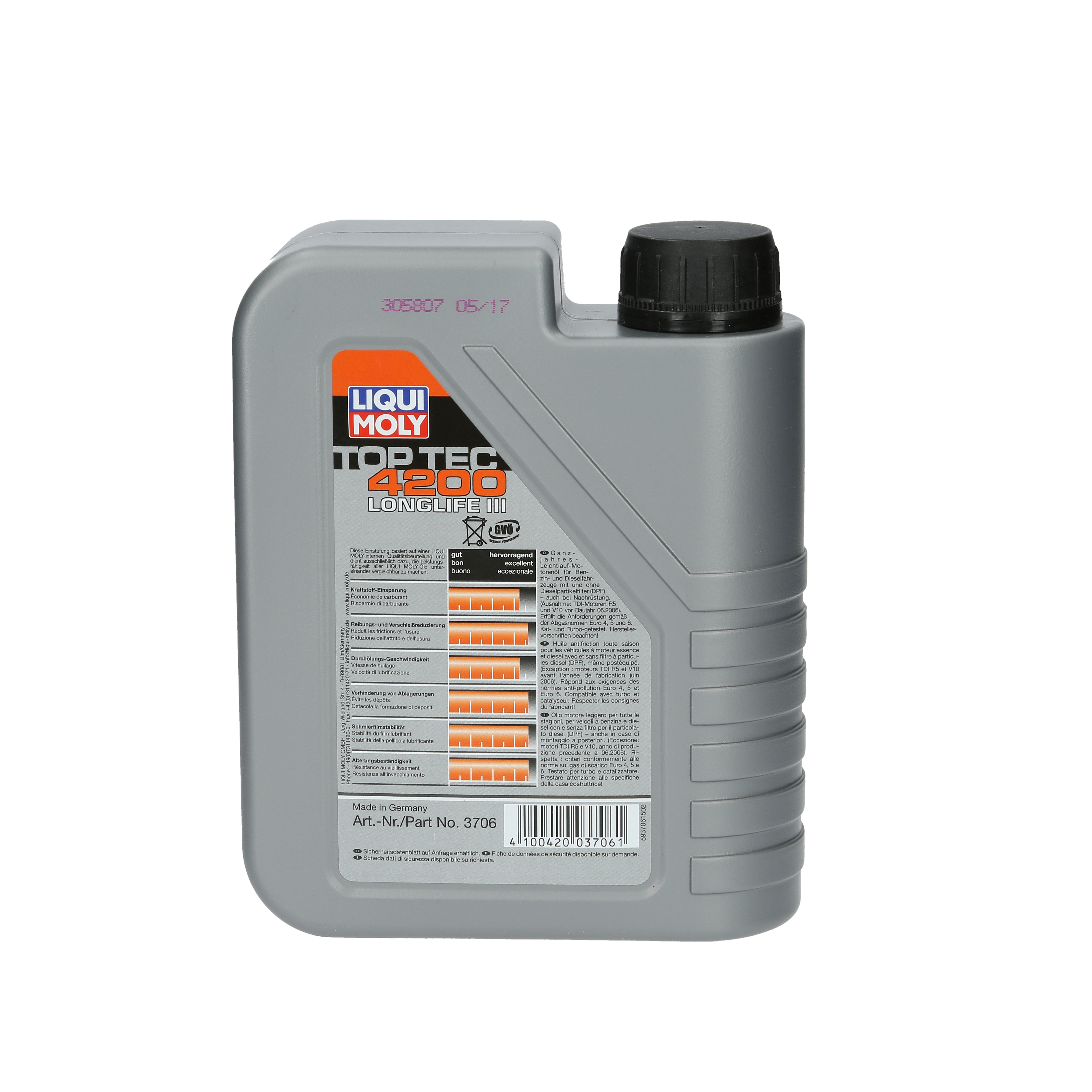 Liqui Moly TopTec 4200 5W-30 (1 L) LIQUI MOLY, par ex. pour Vauxhall, Opel, Isuzu