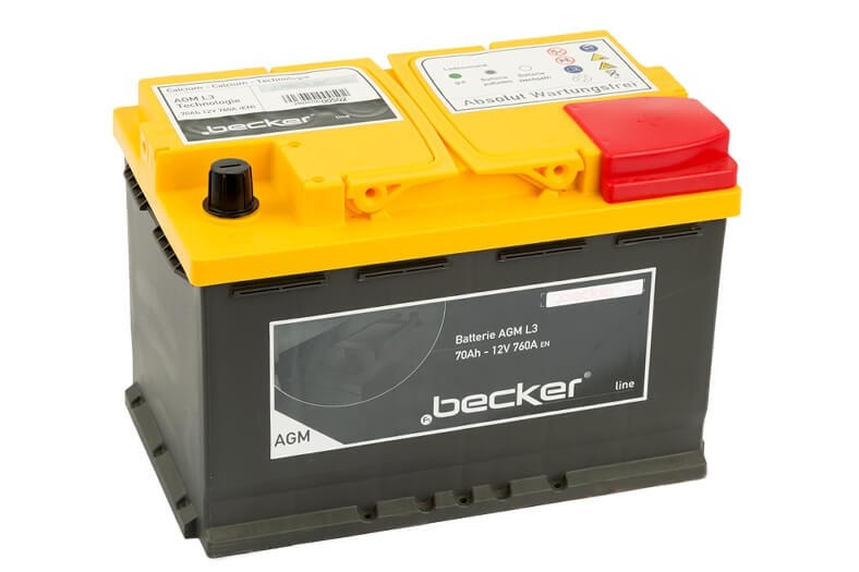 Starterbatterien unterscheiden sich u.a. in ihrer Kapazität, Größe und Pollage Starterbatterie von f.becker_line